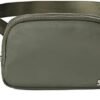 Small Fanny Pack Crossbody Bags for Women Lightweight Everywhere Belt Bag for Women Unisex Mini Waist Bag for Workout Sports Running Travelling Hiking Nylon Green