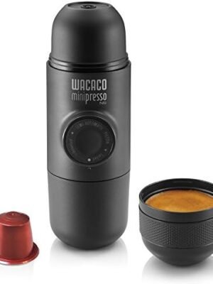 WACACO Minipresso NS, Portable Espresso Machine, Compatible Nespresso Original Capsules and Compatibles, Travel Coffee Maker, Manually Operated from Piston Action