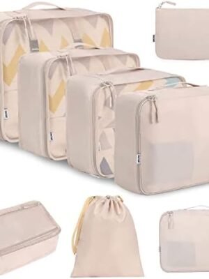 BAGAIL 8 Set Packing Cubes Luggage Packing Organizers for Travel Accessories