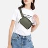 Small Fanny Pack Crossbody Bags for Women Lightweight Everywhere Belt Bag for Women Unisex Mini Waist Bag for Workout Sports Running Travelling Hiking Nylon Green