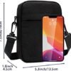 Lizbin Small Crossbody Bag for Men, Mini Messenger Bag Side Shoulder Bag for Phone Passport, Casual Satchel Bag Phone Purse, Mini Sling Bag Fanny Pack Water Resistant for Travelling, Hiking (Black)