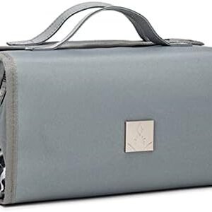 ROYALFAIR Roll Up Makeup Bag, Travel Toiletry Bag for Women with 4 Clear TSA Approved Pouches, Hanging Travel Organizer, Folding Cosmetic Bag for Men and Women