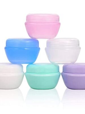 31fU1smexCL.jpg VEAIDE Travel Accessories Toiletry Containers, 1 oz Plastic Little Jars for Creams, Compact Travel Size Containers with Leak proof Lids for Face Hand Body Cream (6 Pieces)