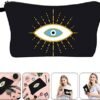 EXCEART Evil Eye Cosmetic Travel Bag Zipper Pouch Trave Makeup Organizer Toiletry Accessories Household Toiletry Bag Decorative Cosmetic Pouch Convenient Lady Makeup Case