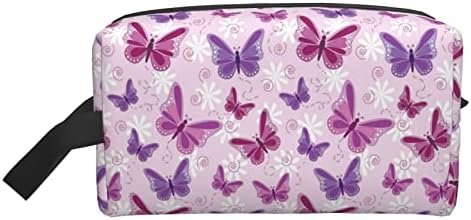 Sanghing Butterfly Pink Large Cosmetic Bags Makeup Bag For Women Toiletry Bag Pouch Portable Travel Makeup Organizer Bags Storage Capacity Bag Waterproof Travel Accessories For Men women Gifts