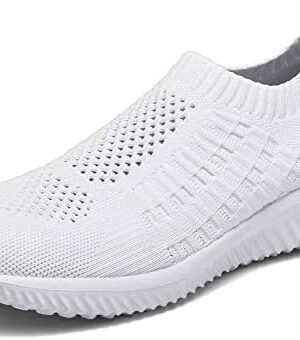 TIOSEBON Women’s Athletic Walking Shoes Slip On Casual Mesh-Comfortable Tennis Workout Sneakers