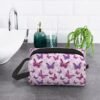 Sanghing Butterfly Pink Large Cosmetic Bags Makeup Bag For Women Toiletry Bag Pouch Portable Travel Makeup Organizer Bags Storage Capacity Bag Waterproof Travel Accessories For Men women Gifts
