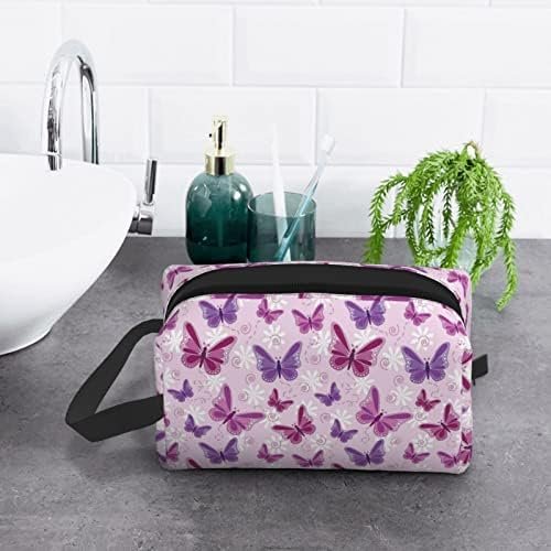 Sanghing Butterfly Pink Large Cosmetic Bags Makeup Bag For Women Toiletry Bag Pouch Portable Travel Makeup Organizer Bags Storage Capacity Bag Waterproof Travel Accessories For Men women Gifts