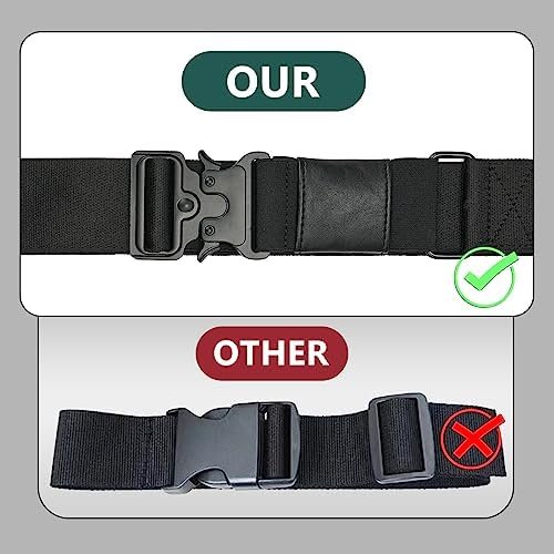 Travel Belt for Luggage, Adjustable Luggage Straps, Add a Bag Luggage Strap for Carry On Bag, Personalized Travel Accessories for Women & Men (Black)