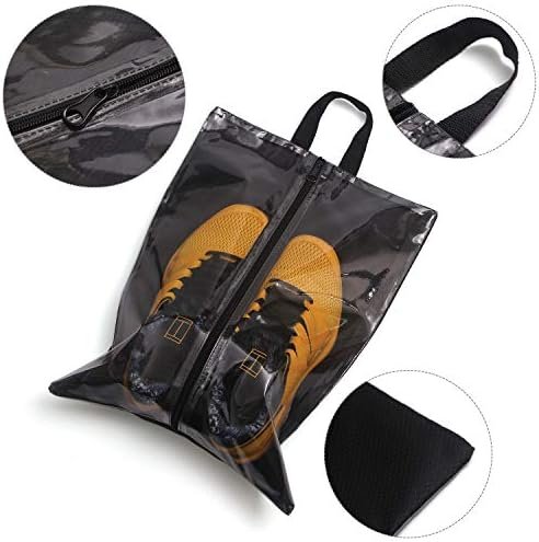 Set of 20 Transparent Large Travel Packing Organizer Clear Shoe Bags for Men and Women, Storage Cubes Pouch for Accessories Suitcase Luggage