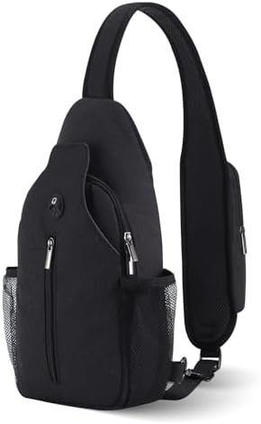 Sling Bag for Men Women Crossbody Backpack with Phone Holder on Reversible Strap RFID Blocking Chest Bag for Travel Hiking
