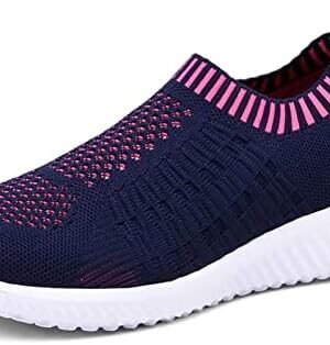 TIOSEBON Women’s Athletic Walking Shoes Slip On Casual Mesh-Comfortable Tennis Workout Sneakers
