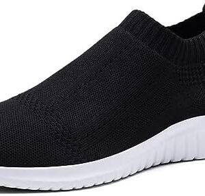 TIOSEBON Women’s Walking Sock Shoes Elastic Knit Lightweight Slip on Breathable Yoga Sneakers