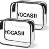 YOCASII 2pcs TSA Approved Toiletry Bag, Quart Size Travel Bag TSA Approved, Clear Toiletry Bags for Traveling, Reusable Clear Travel Bags for Toiletries, Travel Toiletry Bag for Men and Women