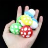 Silicone Cream Container Non-stick Muilt Use Jar Bottle Containers, 5PCS Mushroom Jars Glow in Dark Suitable for Storage clay, Skin cream, Paint, Lip Balm