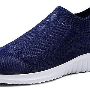 TIOSEBON Women’s Walking Sock Shoes Elastic Knit Lightweight Slip on Breathable Yoga Sneakers