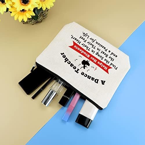 41L0mANo-wL._AC_.jpg Dance Teacher Appreciation Gift for Women Makeup Bag Dancer Cosmetic Bags Dancer Gifts Dance Team Coach Gift Thanksgiving Christmas Birthday Gifts for Dance Teachers Thank You Gifts Travel Pouch