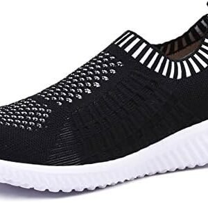 TIOSEBON Women’s Athletic Walking Shoes Slip On Casual Mesh-Comfortable Tennis Workout Sneakers