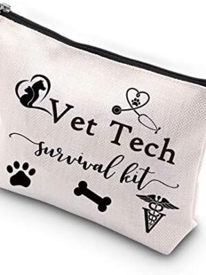 WCGXKO Veterinary Technician Gift Vet Tech Survival Kit Portable Travel Accessories Toiletry Bag Makeup Bag