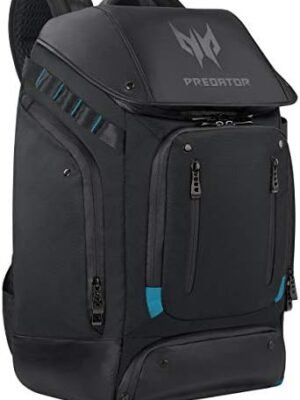 Acer PBG591 Predator Utility Gaming Backpack, Water Resistant and Tear Proof Travel Backpack Fits and Protects Up to 17.3″ Predator Gaming Laptop, Black with Teal Accents