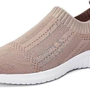 TIOSEBON Women’s Walking Sock Shoes Elastic Knit Lightweight Slip on Breathable Yoga Sneakers