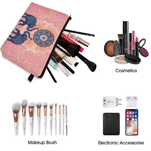 Noozion Makeup Bag for Purse Cute Cosmetic Bag Travel Toiletry Bag Pouch Waterproof Organizer Bag for Women Girls