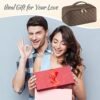 SFXULIX Large Capacity Travel Cosmetic Bag - Makeup Bag, PU Leather Waterproof Cosmetic Bag, Women Portable Travel Makeup Bag With Handle and Divider Flat Lay Makeup Organizer Bag (Z1-Brown)