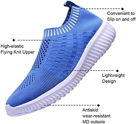 TIOSEBON Women's Athletic Walking Shoes Slip On Casual Mesh-Comfortable Tennis Workout Sneakers