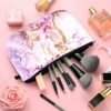 Dunzy 16 Pieces Makeup Bags Bulk Waterproof Cosmetic Bags Roomy Zipper Pouch Travel Toiletry Pouch Portable Organizer Accessory Resistant Storage Purse for Women Men Gifts (Marble Style)