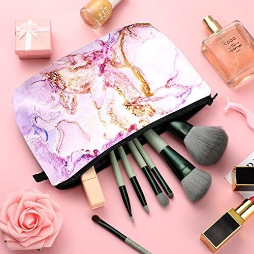 Dunzy 16 Pieces Makeup Bags Bulk Waterproof Cosmetic Bags Roomy Zipper Pouch Travel Toiletry Pouch Portable Organizer Accessory Resistant Storage Purse for Women Men Gifts (Marble Style)