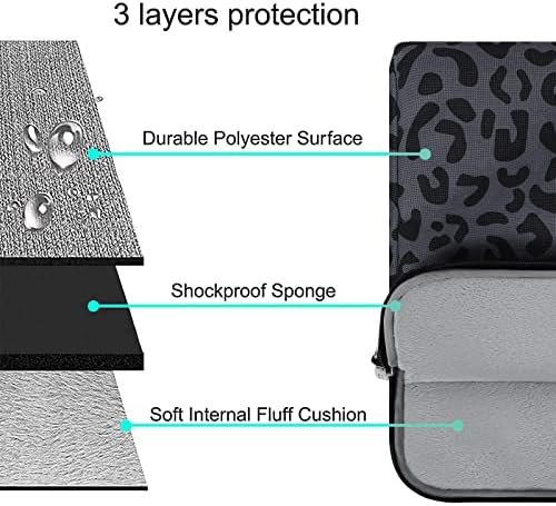 MOSISO Laptop Shoulder Bag Compatible with MacBook Air 15 inch M2 A2941 2023/Pro 16 inch 2023-2019 M3 A2991 M2 A2780 M1 A2485 A2141, 15-15.6 inch Notebook, Leopard Grain Briefcase Sleeve with Belt
