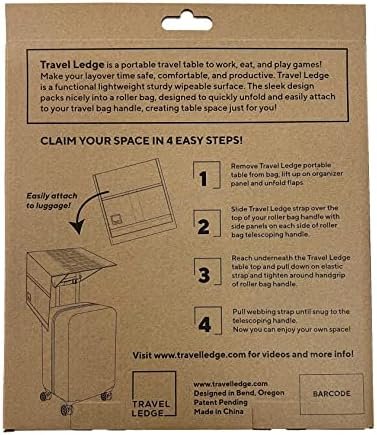 Travel Accessory by Travel Ledge - 10.5" X 11.0" Attachable Travel Table for Your Roller Luggage