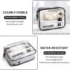 YOCASII 2pcs TSA Approved Toiletry Bag, Quart Size Travel Bag TSA Approved, Clear Toiletry Bags for Traveling, Reusable Clear Travel Bags for Toiletries, Travel Toiletry Bag for Men and Women