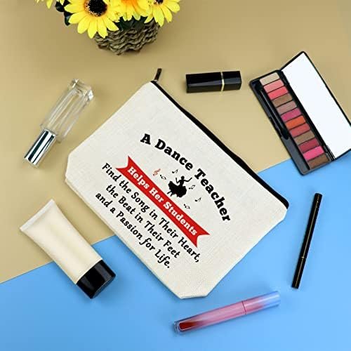 51pbFVfwg9L._AC_.jpg Dance Teacher Appreciation Gift for Women Makeup Bag Dancer Cosmetic Bags Dancer Gifts Dance Team Coach Gift Thanksgiving Christmas Birthday Gifts for Dance Teachers Thank You Gifts Travel Pouch