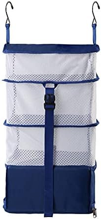 Portable Luggage Organizer - Hanging Travel Packing System Luggage Cube Blue Large