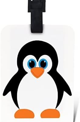 Puzzled Penguin Luggage Tag – Unique Fun Sea Life Animal Novelty Travel Tags for Luggage, Cute Ocean Life Travel ID Identification Label for Suitcase, Backpack, & Sports Bag – Tags for Men & Women