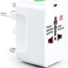NACHEE Portable Worldwide Universal Power Adapter Converter, All in One International Out of Country Travel Wall Charger Plug Compatible with USA, EU, UK, and AUS and More Outlets