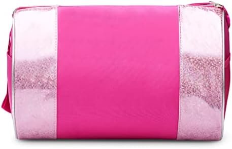 Water-resistance Dance Ballet Slippers Duffel Bag, Kids Travel Bag with Adjustable Carry On Pouch, Dance Accessories For Girls, Teens (Hot Pink/Pink)