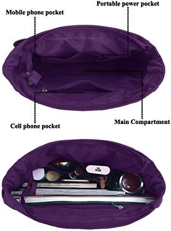Canvas Tote Bag Waterproof Nylon Multi Pocket Shoulder Bags Laptop Work Bag Teacher Purse and Handbags for Women & Men
