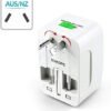NACHEE Portable Worldwide Universal Power Adapter Converter, All in One International Out of Country Travel Wall Charger Plug Compatible with USA, EU, UK, and AUS and More Outlets
