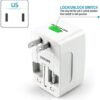 NACHEE Portable Worldwide Universal Power Adapter Converter, All in One International Out of Country Travel Wall Charger Plug Compatible with USA, EU, UK, and AUS and More Outlets