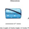 Girls Dance Duffle Bag with Sequin Stars, Kids Travel Bag with Adjustable Carry On and Handy Pouch, Gymnastics Bag, Dance Accessories For Girls - Turquise