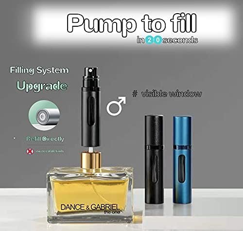 SixTmoon Perfume Atomizer Bottle, Portable Mini Refillable Empty Perfume Spray Sprayer, Leak Proof TSA Approved Cologne Sprayer for Travel Men Women, 8ml