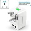 NACHEE Portable Worldwide Universal Power Adapter Converter, All in One International Out of Country Travel Wall Charger Plug Compatible with USA, EU, UK, and AUS and More Outlets