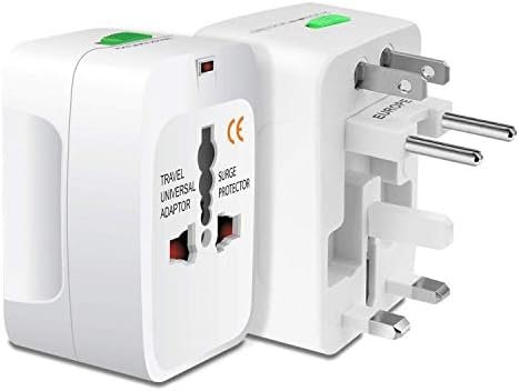 NACHEE Portable Worldwide Universal Power Adapter Converter, All in One International Out of Country Travel Wall Charger Plug Compatible with USA, EU, UK, and AUS and More Outlets