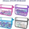 Olanmark 2 Pack TSA Approved Toiletry Bag - Quart Size Travel Bag for Toiletries - Reusable Clear Bag for Liquids - 311 Compliant Airplane Bag Blue