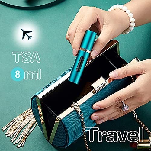 SixTmoon Perfume Atomizer Bottle, Portable Mini Refillable Empty Perfume Spray Sprayer, Leak Proof TSA Approved Cologne Sprayer for Travel Men Women, 8ml
