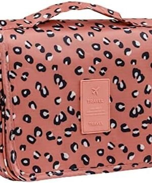 Toiletry Bag,Hanging Travel Toiletry Bag,Large Capacity Cosmetic waterproof Travel Toiletry Organizer for Travel Accessories Kit,wash bag,Bathroom Shower(Leopard print)