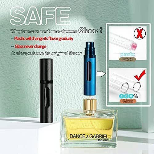 SixTmoon Perfume Atomizer Bottle, Portable Mini Refillable Empty Perfume Spray Sprayer, Leak Proof TSA Approved Cologne Sprayer for Travel Men Women, 8ml