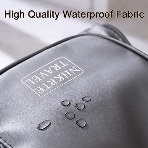 NHKRTE Hanging Toiletry Bag, Travel Toiletry Bag for Men and Women, Waterproof Hygiene Bag with Metal Hook for Toiletries, Makeup, Cosmetics